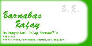 barnabas rafay business card